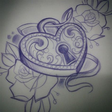 Heart Locket Drawing at GetDrawings | Free download