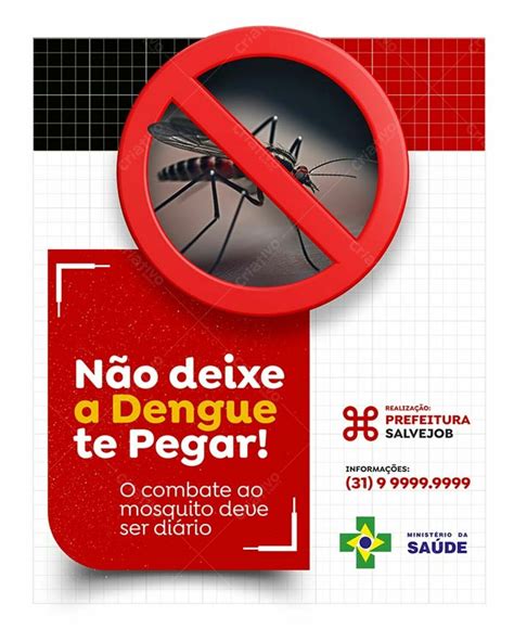 Não Deixe A Dengue Te Pegar Conscientização Psd Editável [download