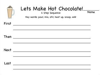 Lets Make Hot Chocolate Cut And Glue Sequencing By LindsaySLP