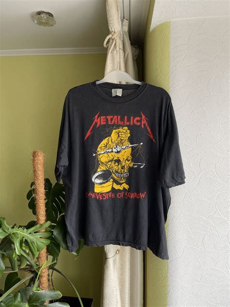 Vintage Vintage Metallica Harvester of Sorrow Washed Tee Shirt | Grailed