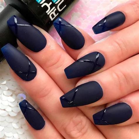 Simple Black Coffin Nail Ideas 12 Dead Serious Ways To Wear Coffin Nails