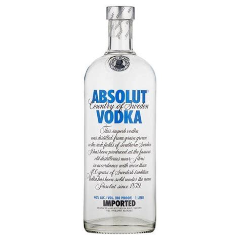 Absolut Swedish Vodka 1L - Groceries | Vodka, Absolut vodka, Vodka bottle