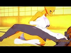 Digimon Hentai Taomon Grey Fox Hard Sex Boobjob Handjob Blowjob And Fucked Japanese