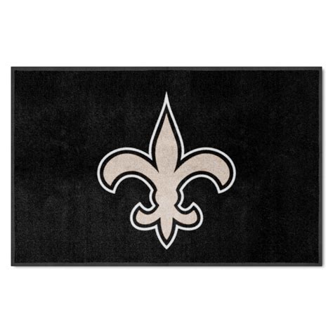 Nfl New Orleans Saints 37 X 57 Black Landscape Logo Mat 9606