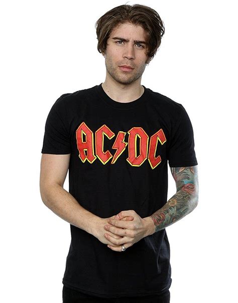 Ac Dc Mens Red Logo T Shirt Mens Tshirts Mens Shirts Logo T Shirt