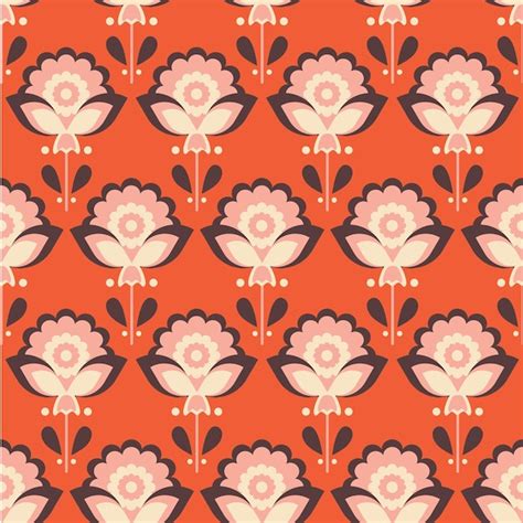 premium vector seamless geometric pattern  flowers