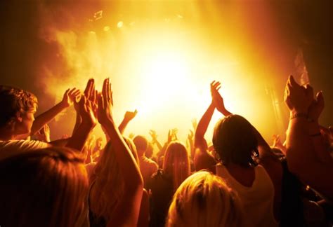 Premium Photo | Music concert and crowd with light clapping for live performance rock event and ...