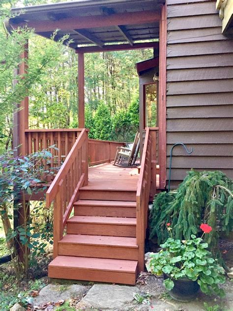 Deck entry stairs - Appalachian Ground