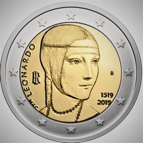 Euro Herdenkingsmunt Itali Leonardo Da Vinci Unc