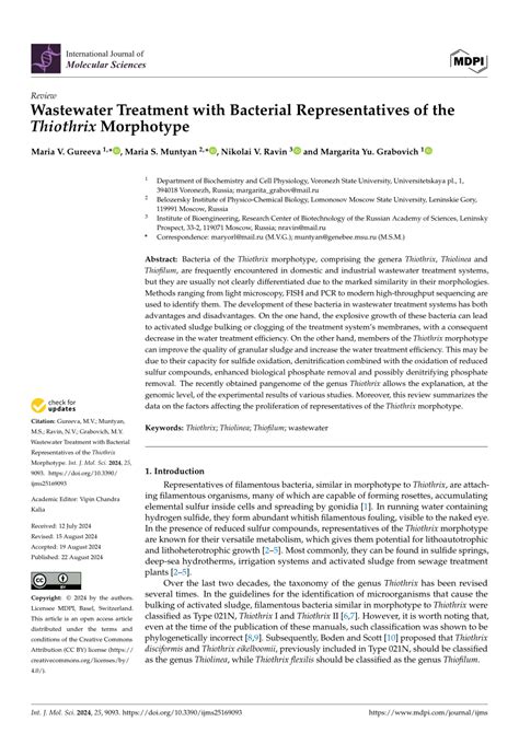 Pdf Wastewater Treatment With Bacterial Representatives Of The