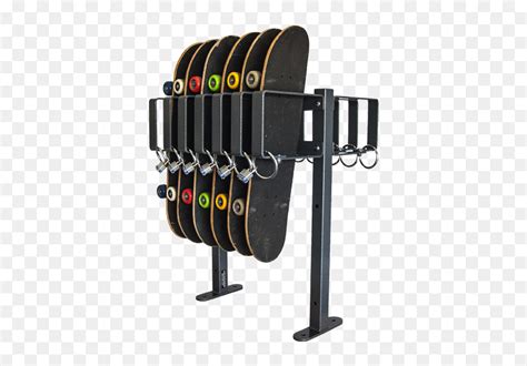 Skateboard Lock Security Rack Brute 12 Short Side View - Gym, HD Png ...