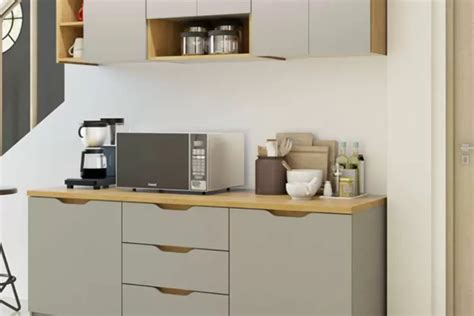 Tips Desain Kitchen Set Mini Bar Dengan Warna Abu Abu Bisa