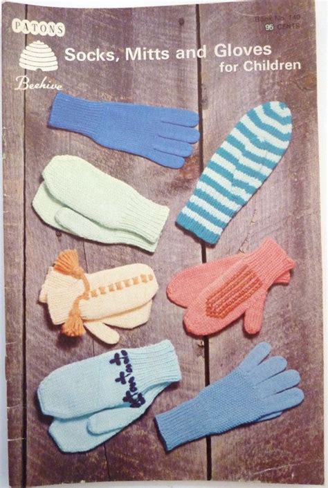 Vintage Patons Beehive Pattern Book Knitting Socks Mitts And