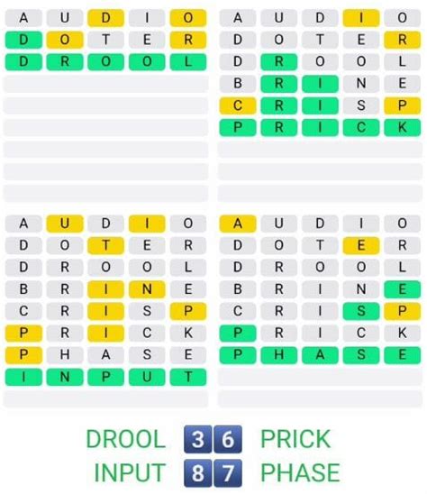 Todays Daily Quordle Puzzle 55 Answer March 20 2022 4 Words Solution