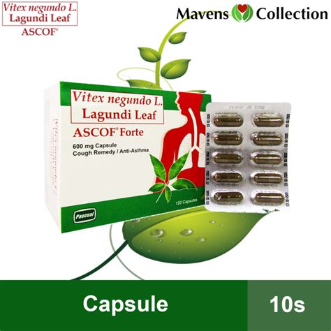 Ascof Lagundi Forte 600mg Capsule 10s By Mavens Collection Lazada Ph