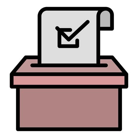 Ballot Box Icon Outline Style Vector Art At Vecteezy