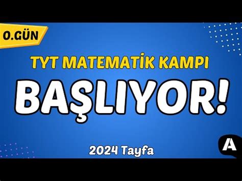 TYT Matematik Kampı Başlıyor 2024 Tayfa YouTube