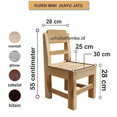 Jual Kursi Anak Belajar Kursi Tk Kursi Mini Kayu Jati Shopee