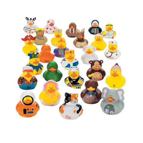 Abcs Rubber Ducks 26 Pc Oriental Trading Rubber Ducky Monkey