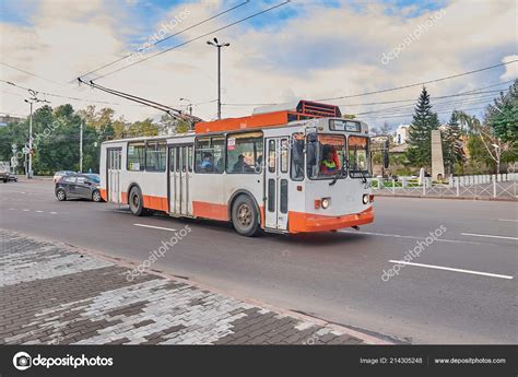 Krasnoyarsk Russia September 2018 Trolleybuses Began Central Part City ...