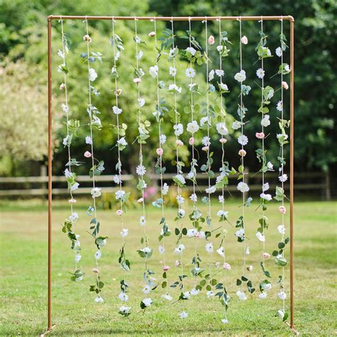 Hanging Flower Curtain Back Drop Floral Curtain Flower Wall Birthday