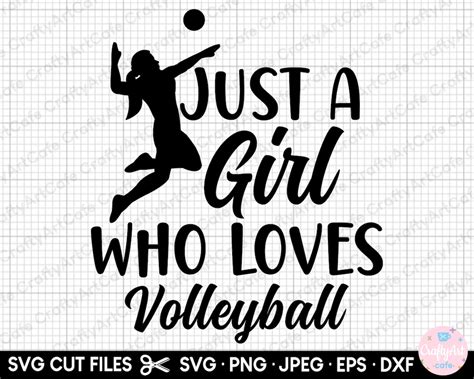 Volleyball Svg Volleyball Png For Cricut Just A Girl Who Loves