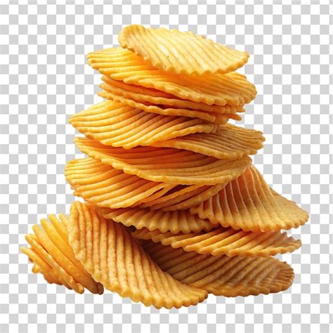 Premium Psd Stack Pile And Heap Of Ripple Crispy Potato Chips