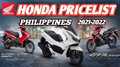 Honda Motorcycle Price Philippines 2021 2022 Updated Honda