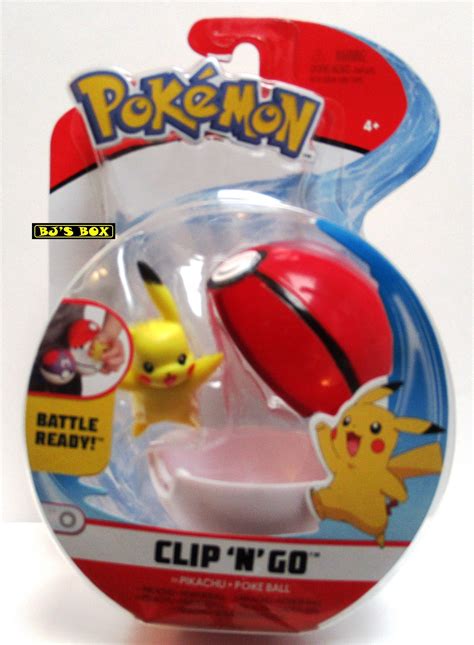 Pokemon Clip N Go Pikachu Poke Ball Battle Ready Pokeball Red White