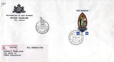 San Marino 1977 FDC AASFN Primi Francobolli Di San Marino Raccomandata