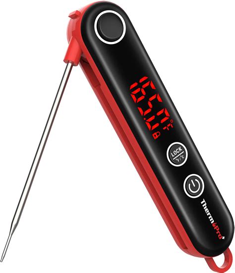 Thermopro Fast Digital Instant Read Meat Thermometer Red Tp Sw Best Buy