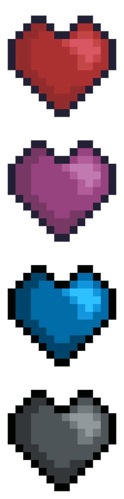 Pixel Art Heart Capsules 16x16 By Goblin Mode Games