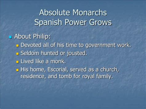 PPT - Absolute Monarchs Spanish Power Grows PowerPoint Presentation ...