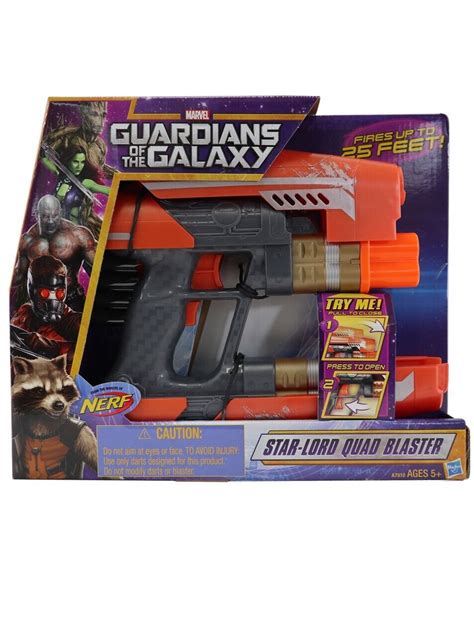 Nerf Star-Lord Quad Blaster Dart Gun Guardians Of The Galaxy Hasbro ...