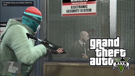 Gta V First Mission Bank Robbery P Fps No Commentary