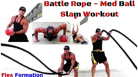 Intense 6 Minute Battle Rope And Med Slam Ball Workout Tabata Style