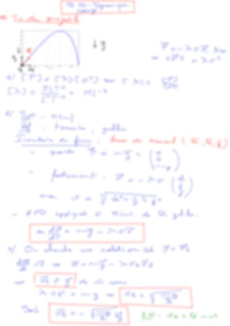 Solution Serie Des Exercices Dynamique Du Point Materiel Corriges