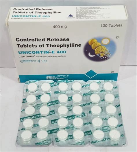 Unicontin E Tablet Controlled Release Tablet Of Theophylline