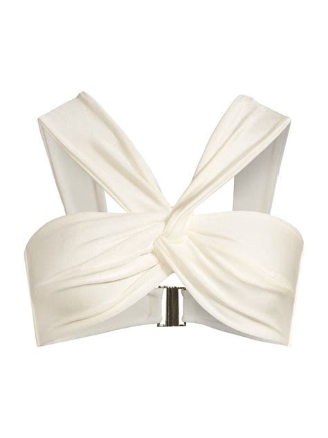 Buy Patbo Off The Shoulder Bikini Top Ivory At Off Editorialist