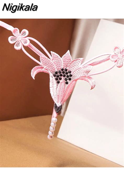 Nigikala Erotic Lingerie Sexy Panties Hollow Out G String Women S Briefs Pearls Thongs For Sex