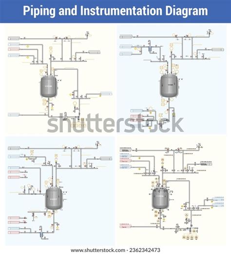 Vector Illustration Piping Instrumentation Diagram Stock Vector (Royalty Free) 2362342473 ...