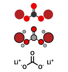 Lithium Carbonate Li Co Bipolar Disorder Drug Vector Image