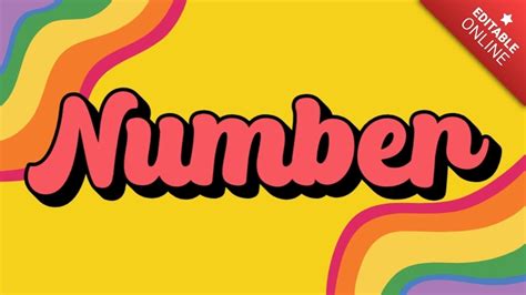 Number Efecto Retro Groovy Love Generador De Efectos De Texto