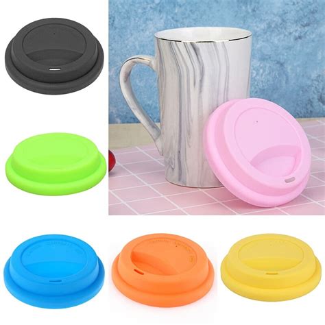 1pc Silicone Drinking Lid Spill Proof Cup Lids Reusable Coffee Mug Lids ...