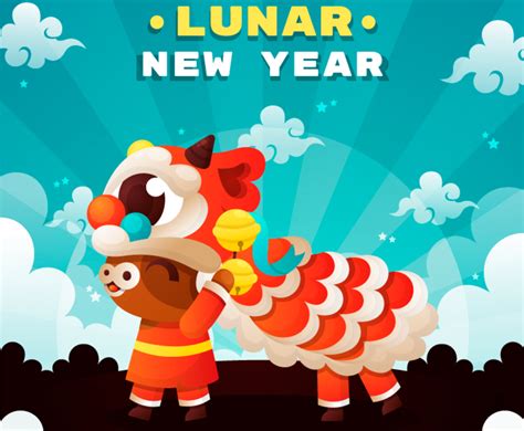 Cute Ox Celebrating Lunar New Year Vector Art & Graphics | freevector.com