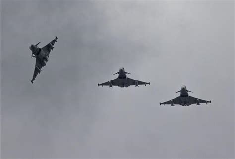 Allied Air Command Royal Air Force Eurofighters Arrive In Romania For