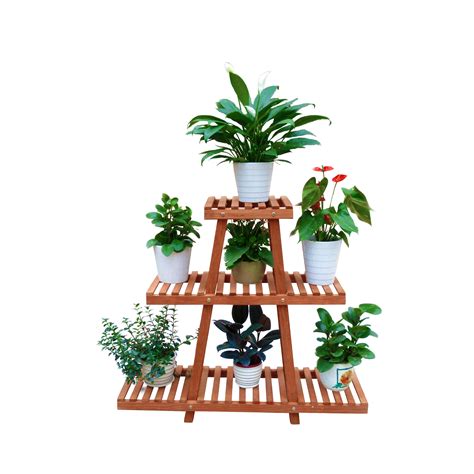 Leisure Season Ltd 3 Tier Indoor Outoor Wooden Plant Stand