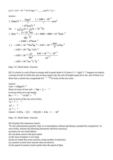 NCERT Solutions For Class 11 Physics Chapter 1 Units And Measurements PDF