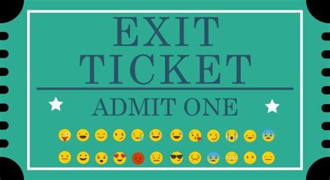 Emoji Exit Ticket Exit Tickets Template Exit Tickets Exit