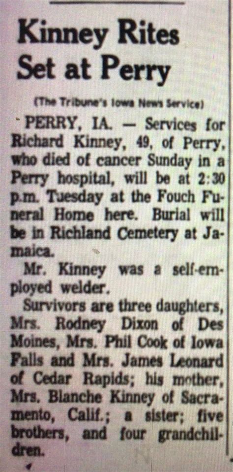 Richard Allen Kinney Homenaje De Find A Grave